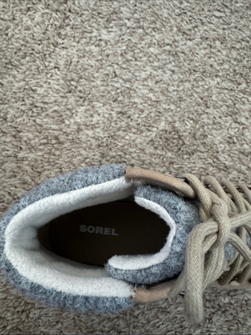 Sorel Women's Tan and Gray Lace-Up Winter Boot - Picture 3 of 5